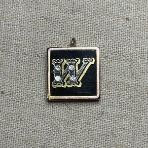 💛 Antique 12k Gold Filled “W” Charm/Pendant